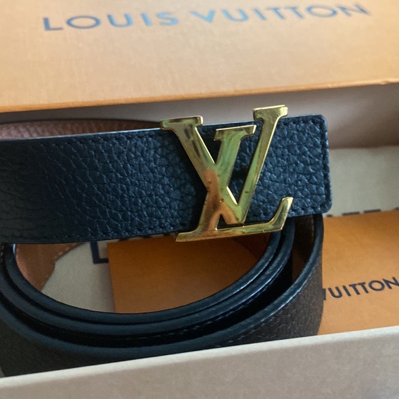 LV Louis Vuitton belt black/brown reversible - Picture 2 of 6